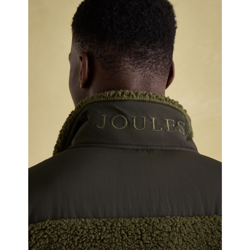 Joules Men's Billy Quarter Zip Borg Fleece Sweatshirt - Green-3