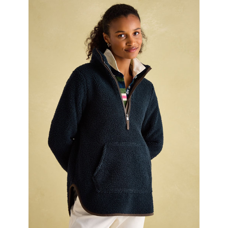 Joules Ladies Aldeburgh Quarter Zip Fleece - Navy-1