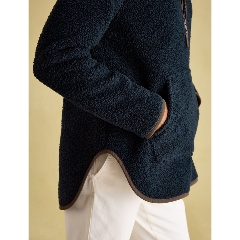 Joules Ladies Aldeburgh Quarter Zip Fleece - Navy-3