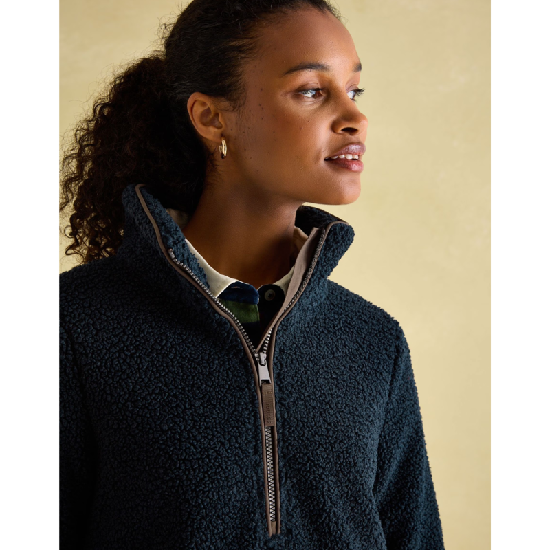 Joules Ladies Aldeburgh Quarter Zip Fleece - Navy-4