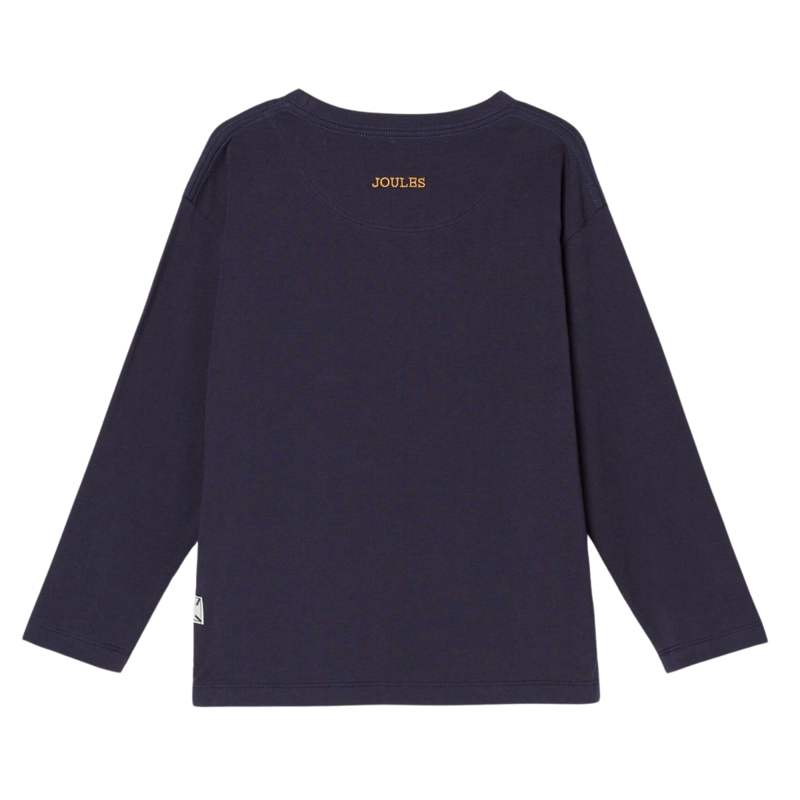 Joules Boys' Finlay Fox Print Artwork Top - Blue-1
