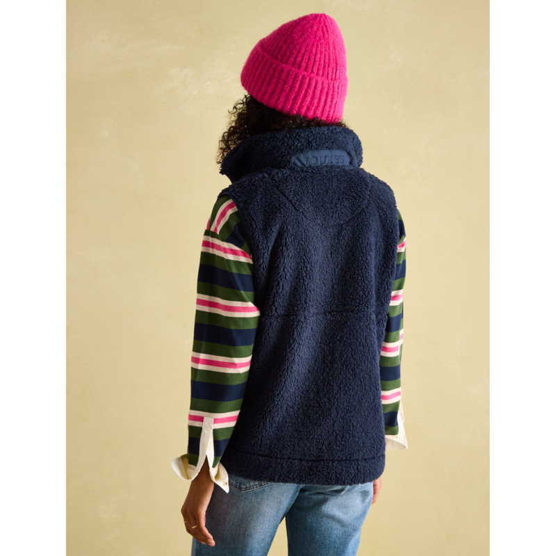 Joules Ladies Mallory Fleece Gilet - Navy-3