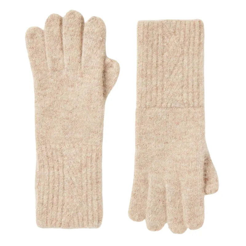 Joules Ladies Effie Knitted Gloves - Camel