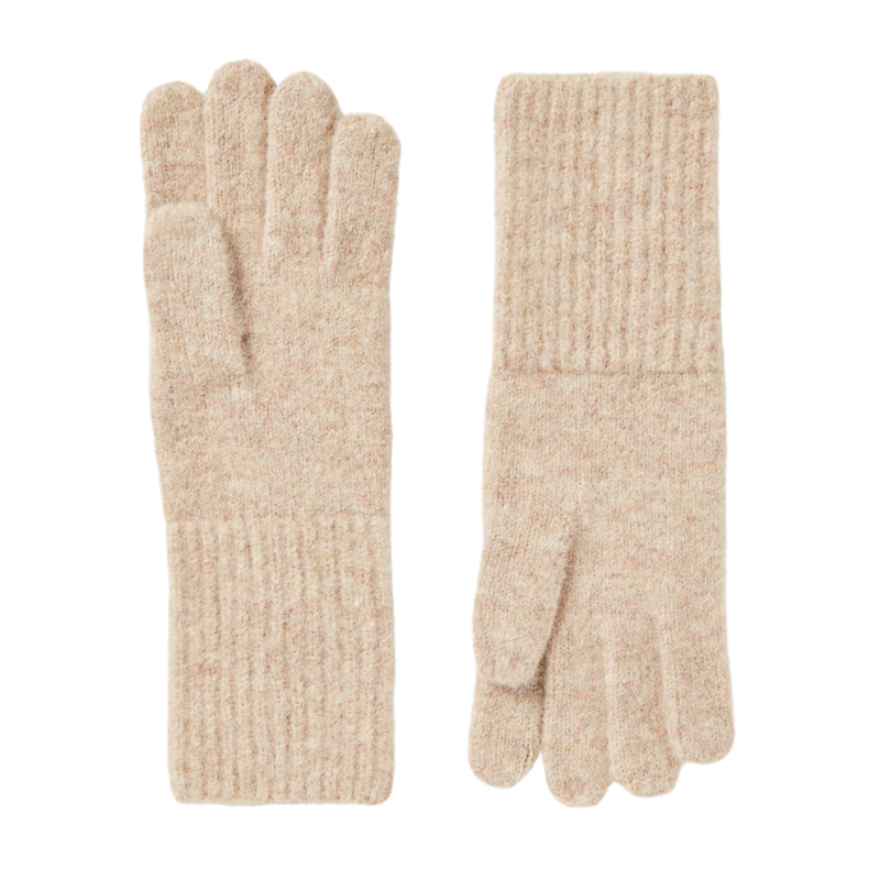 Joules Ladies Effie Knitted Gloves - Camel-1