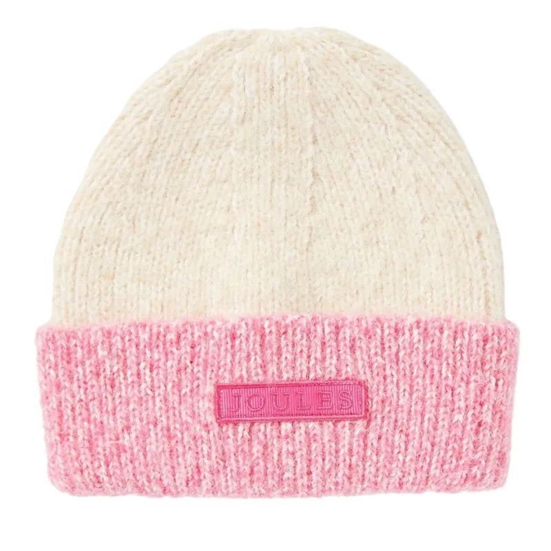 Joules Kids' Wanderer Knitted Beanie Hat - Cream