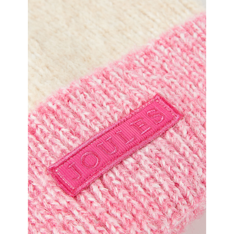 Joules Kids' Wanderer Knitted Beanie Hat - Cream-2