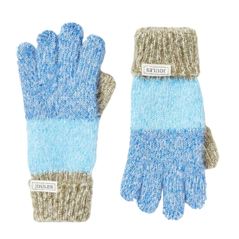 Joules Kids' Wanderer Knitted Gloves - Blue
