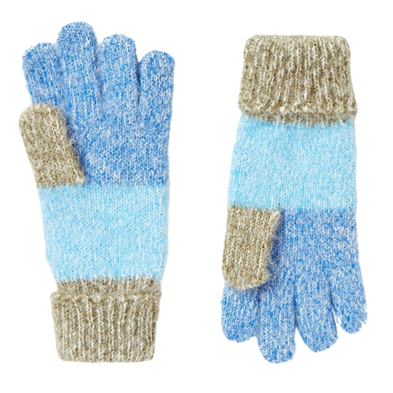 Joules Kids' Wanderer Knitted Gloves - Blue-1