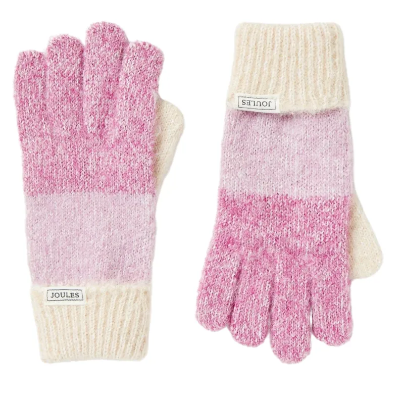 Joules Kids' Wanderer Knitted Gloves - Pink