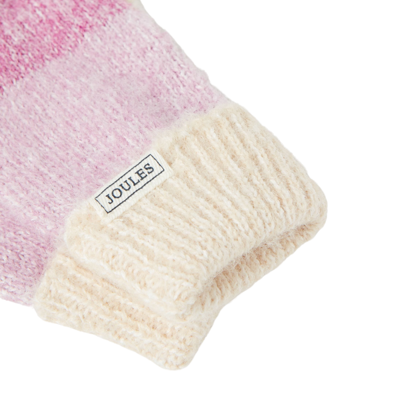 Joules Kids' Wanderer Knitted Gloves - Pink-2