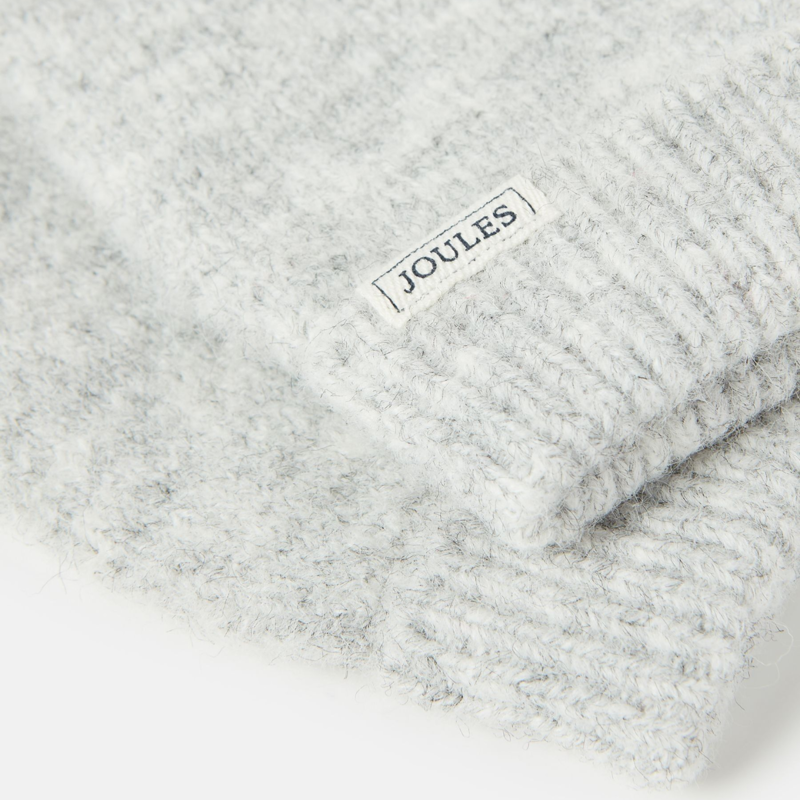 Joules Ladies Caversham Knitted Gloves - Grey-2