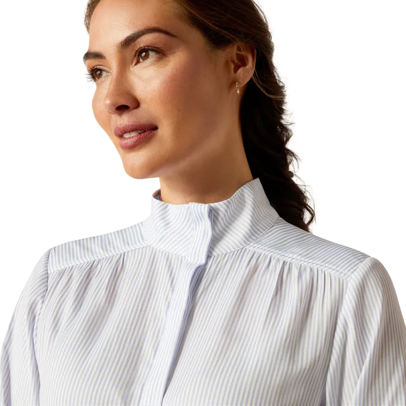 Ariat Women's Charolais Blouse - Blue Pinstripe-2