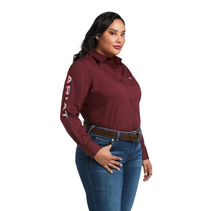 Ariat Women's Team Kirby Stretch Western Shirt - Zinfandel-1
