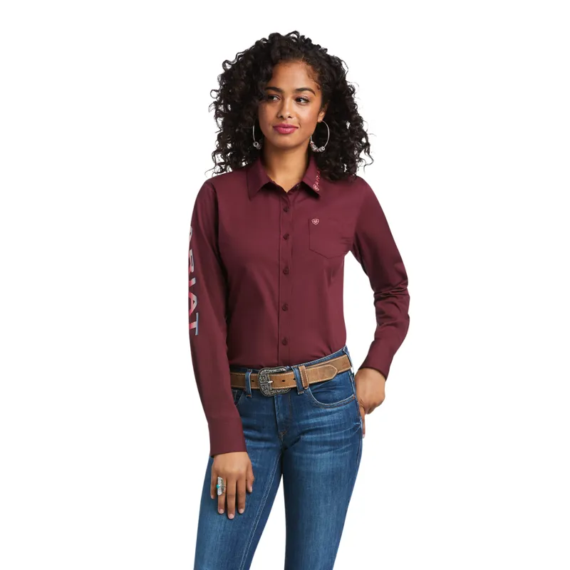 Ariat Women's Team Kirby Stretch Western Shirt - Zinfandel