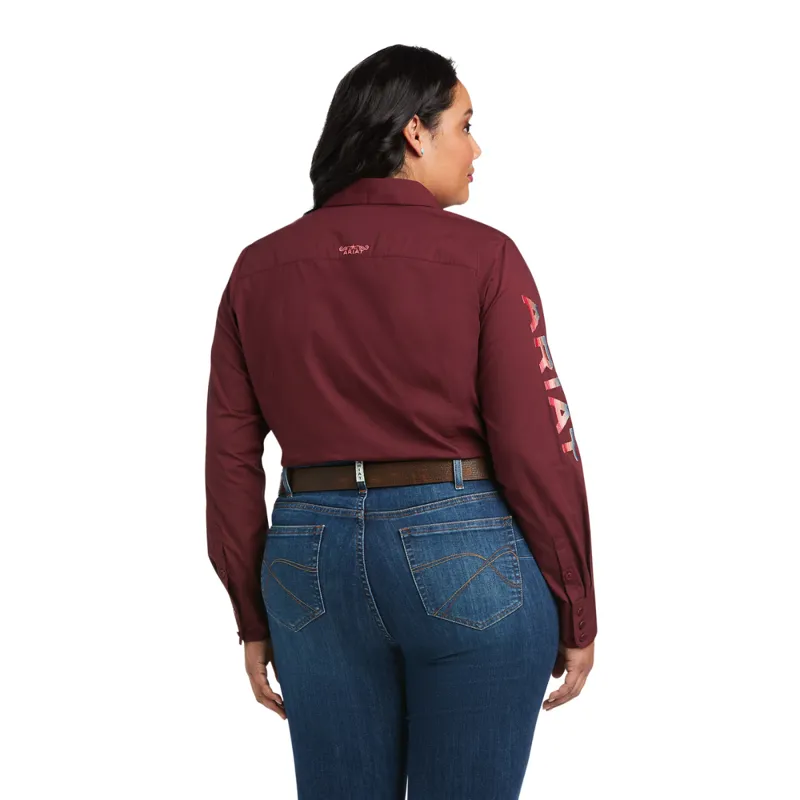 Ariat Women's Team Kirby Stretch Western Shirt - Zinfandel-3