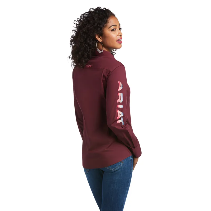 Ariat Women's Team Kirby Stretch Western Shirt - Zinfandel-2