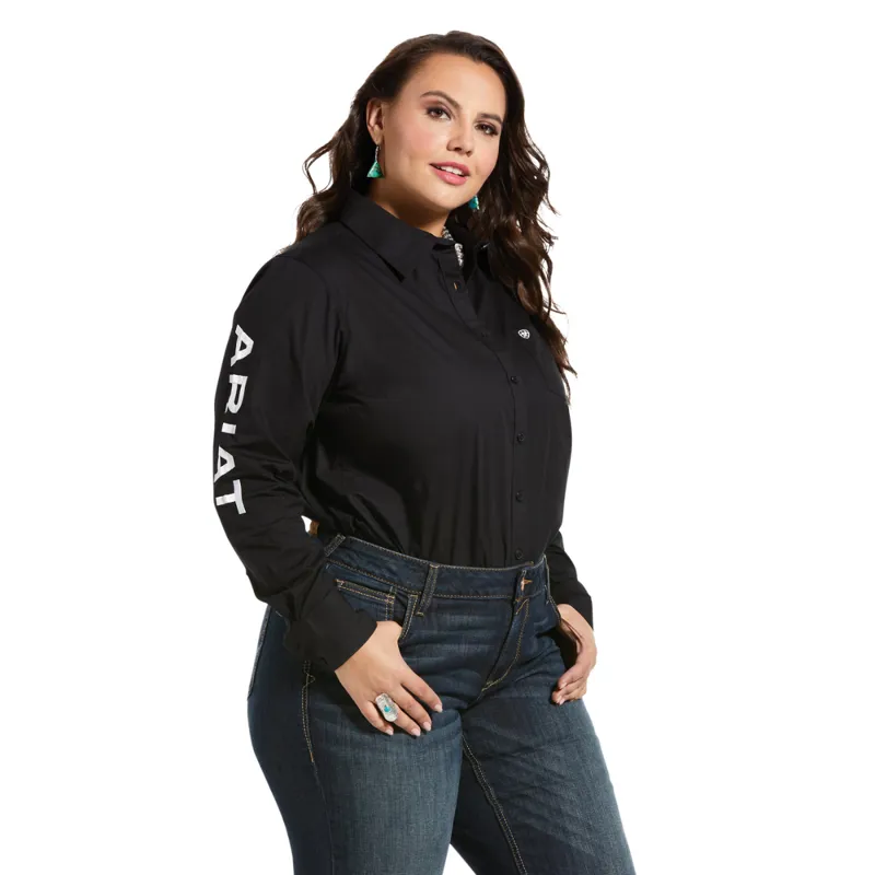 Ariat Women's Team Kirby Stretch Western Shirt - Black-1