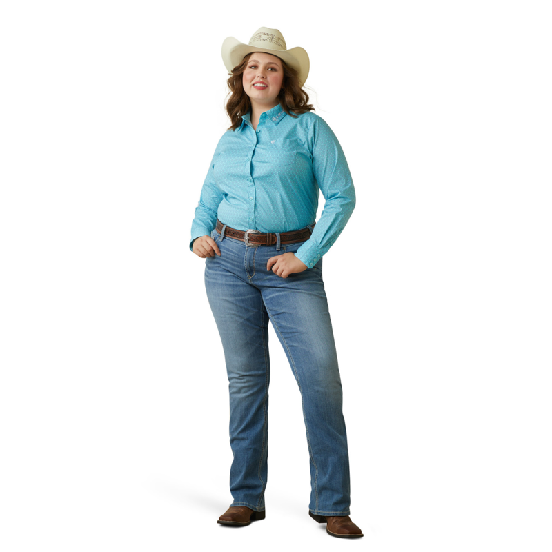 Ariat Women's Team Kirby Stretch Western Shirt - Caidan Print-9