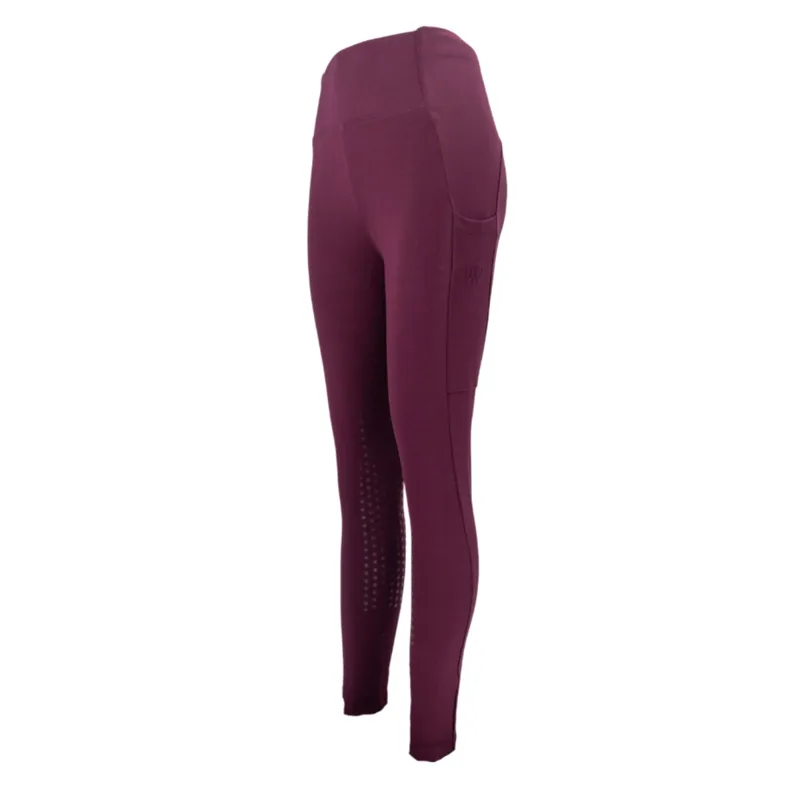 Woof Wear Full Seat Winter Riding Tights - Plum