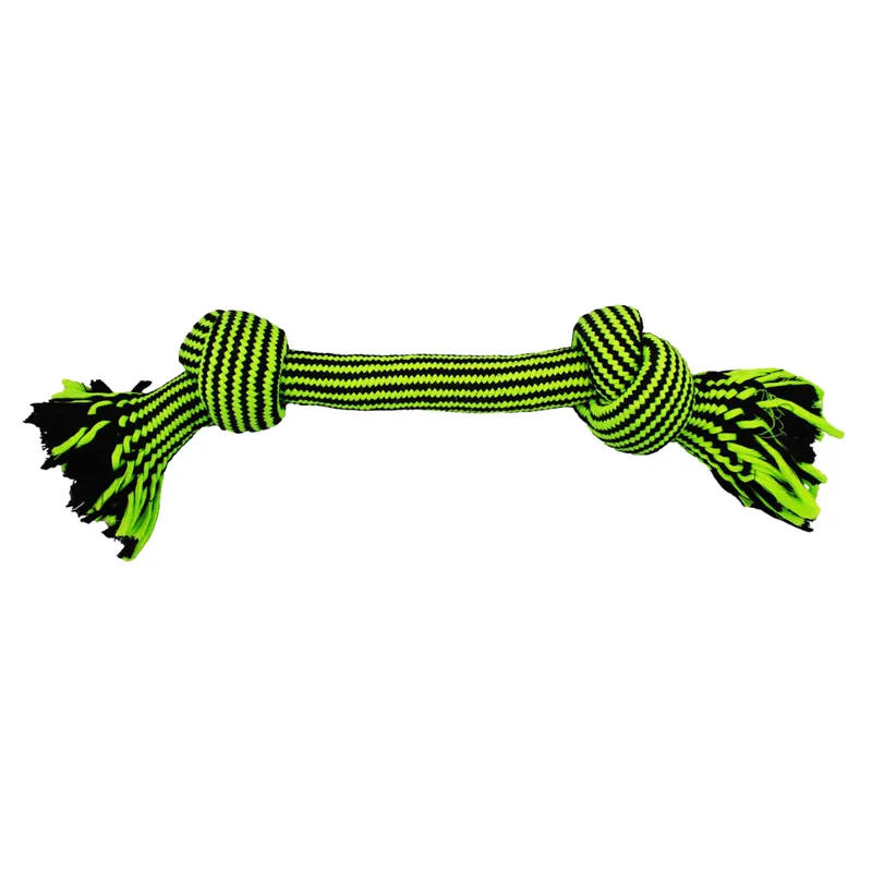 Jolly Pets Knot-n-Chew 2 Knot Rope - Green/Black - Small/Medium