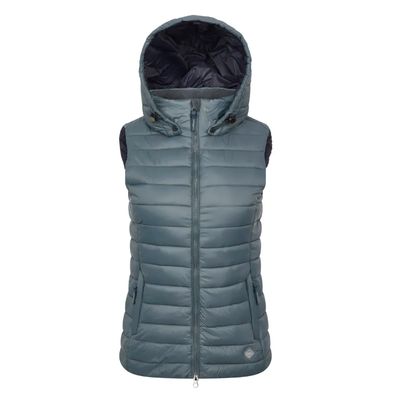 LeMieux Ladies Tilly Hooded Puffer Gilet - Petrol