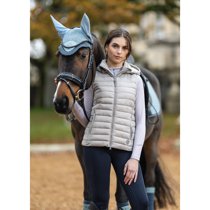 LeMieux Ladies Tilly Hooded Puffer Gilet - Ash-8