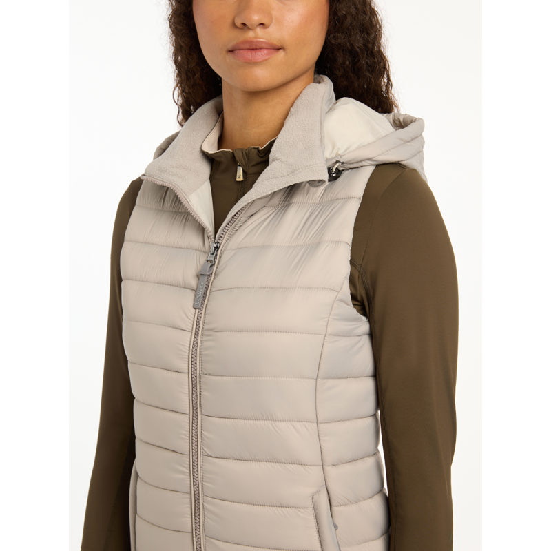 LeMieux Ladies Tilly Hooded Puffer Gilet - Ash-5