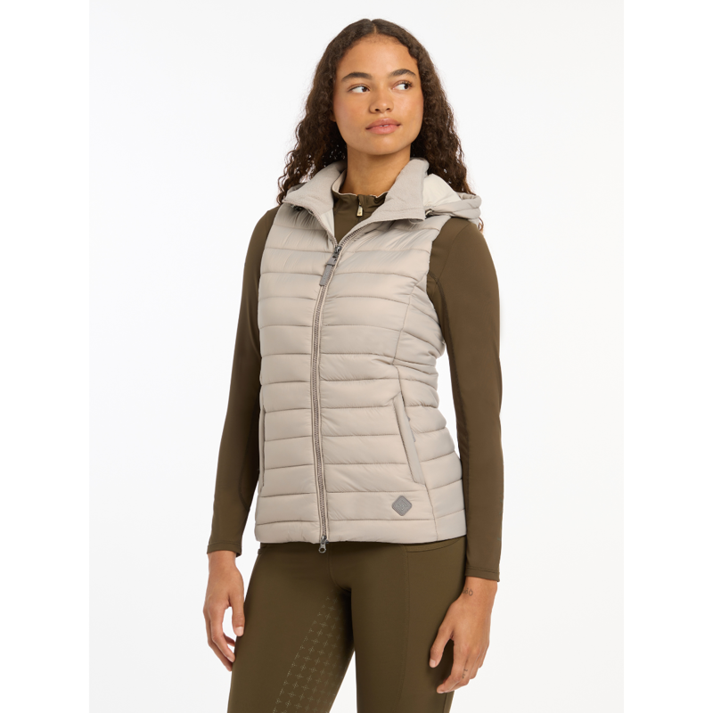 LeMieux Ladies Tilly Hooded Puffer Gilet - Ash-3