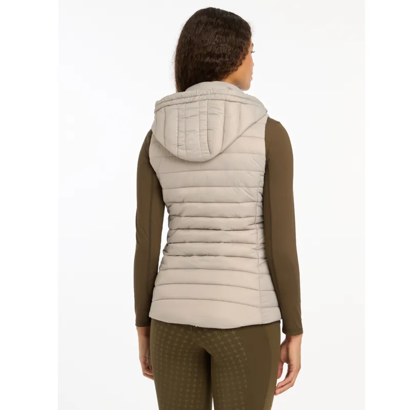 LeMieux Ladies Tilly Hooded Puffer Gilet - Ash-4