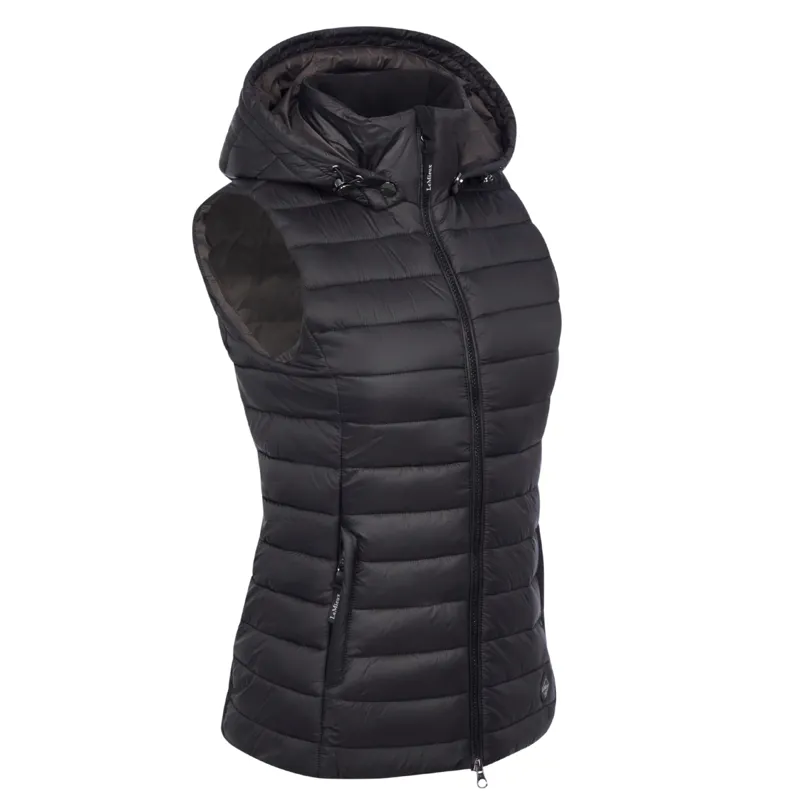LeMieux Ladies Tilly Hooded Puffer Gilet - Black-1