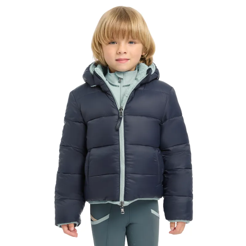 LeMieux Mini Megan Reversible Puffer Coat - Navy-4