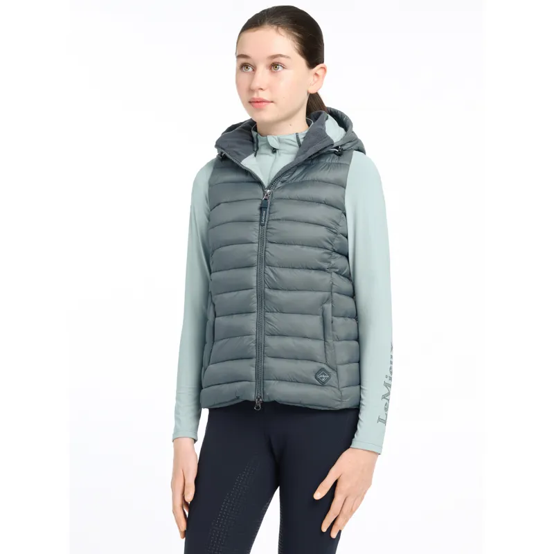 LeMieux Young Rider Milly Puffer Gilet - Petrol-3