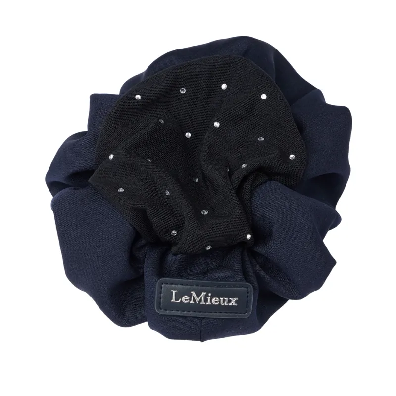 LeMieux Scrunchie with Crystal Hair Net - Navy/Black