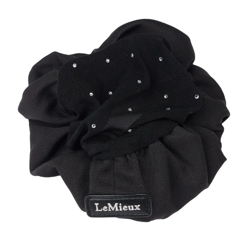 LeMieux Scrunchie with Crystal Hair Net - Black/Black