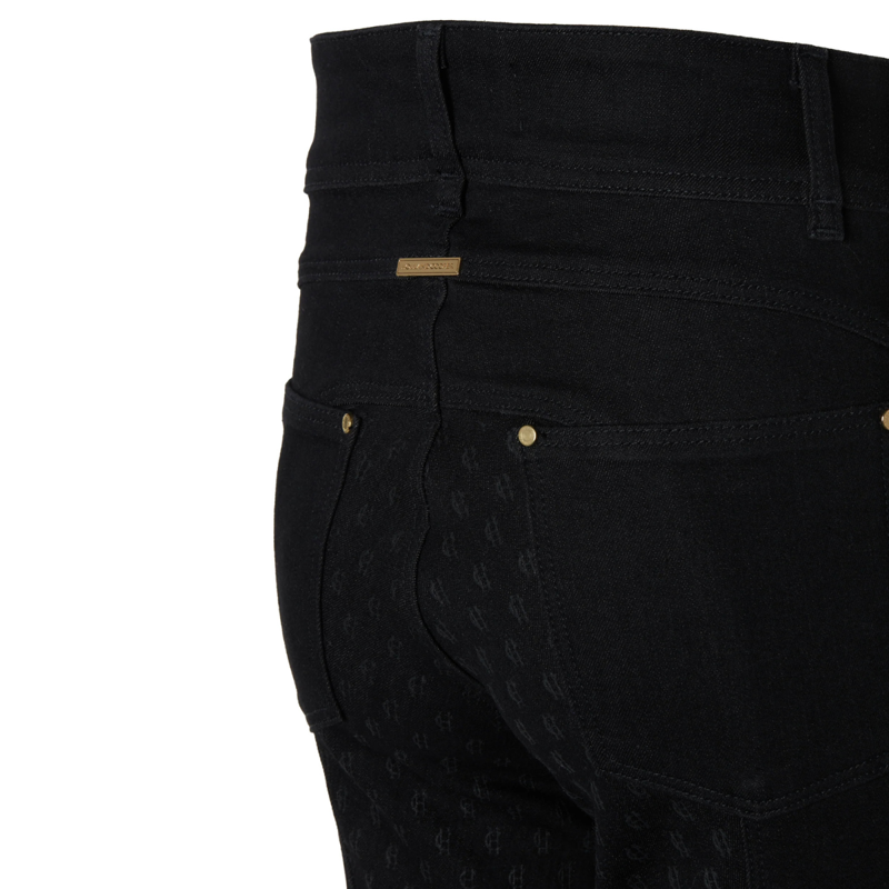 Holland Cooper Denim Thermal Full Grip Breeches - Black-5