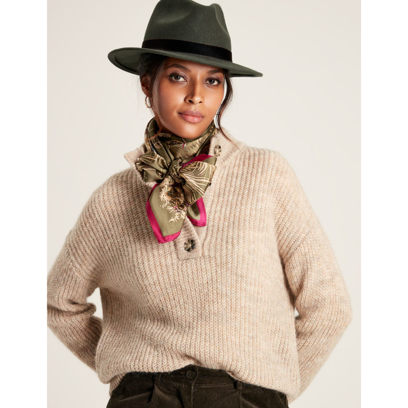 Joules Ladies Maude Wool Fedora Hat - Heritage Green-4