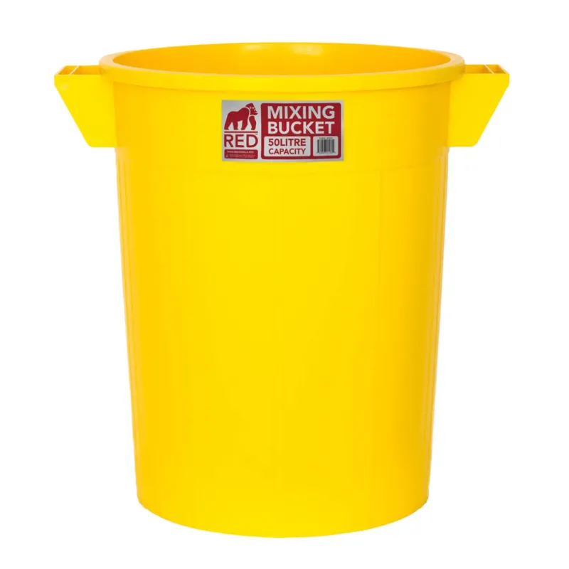 Red Gorilla Mixing Bucket - 50L - Yellow