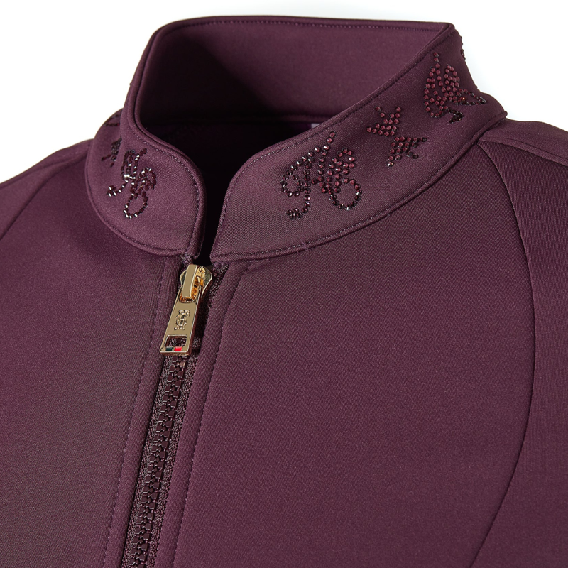 Holland Cooper Crystal Zip Sweat - Aubergine-7
