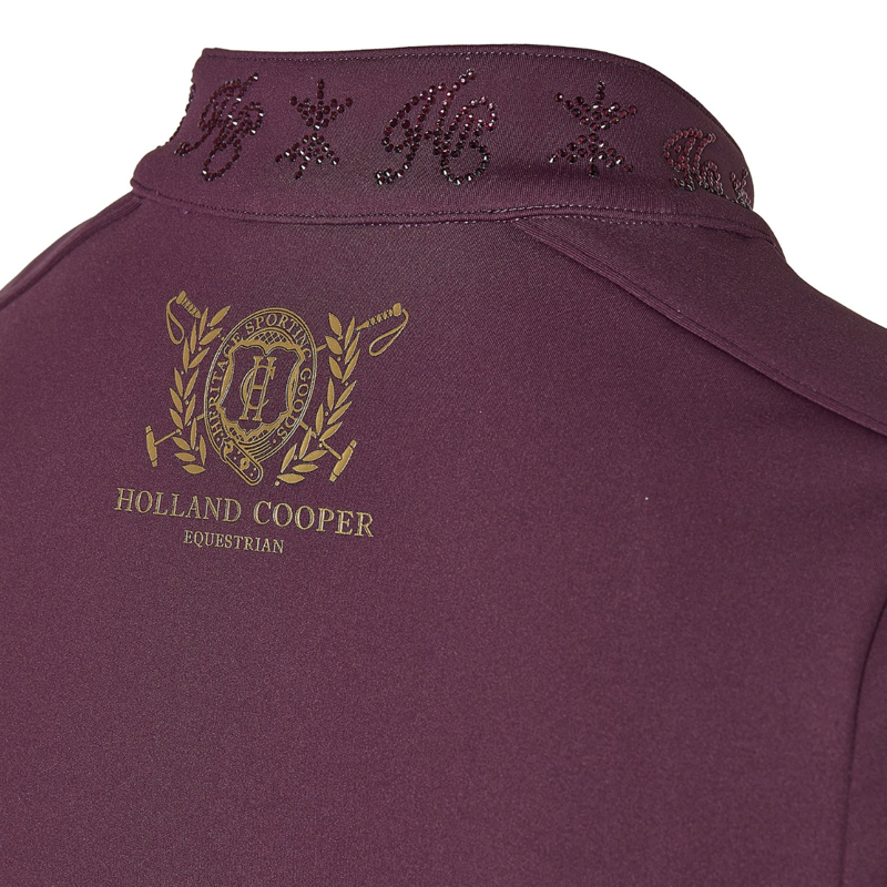 Holland Cooper Crystal Zip Sweat - Aubergine-6