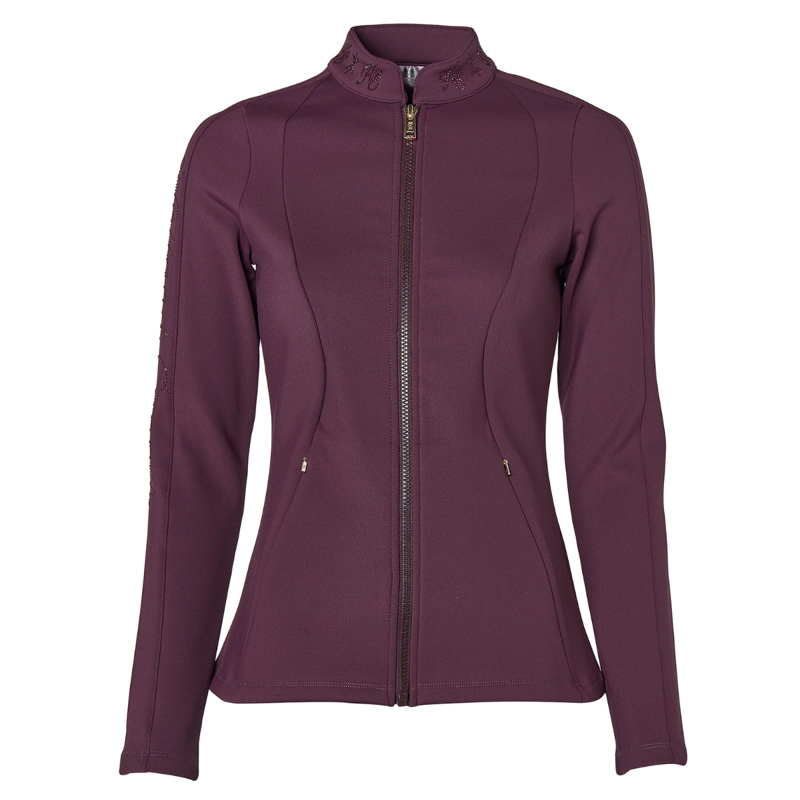Holland Cooper Crystal Zip Sweat - Aubergine-5