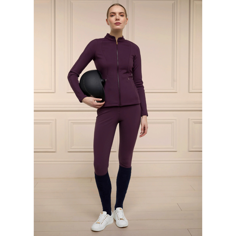 Holland Cooper Crystal Zip Sweat - Aubergine-4
