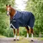 Horseware Rambo Supreme 1680D Vari-Layer 250g Turnout - Navy/Thunderstorm Grey/Silver