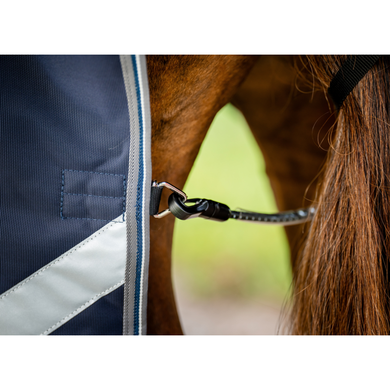 Horseware Rambo Supreme 1680D Vari-Layer 250g Turnout - Navy/Thunderstorm Grey/Silver-5