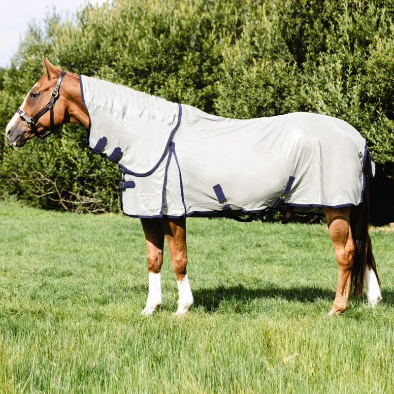 Equi-sential Fly Rug - Silver/Navy