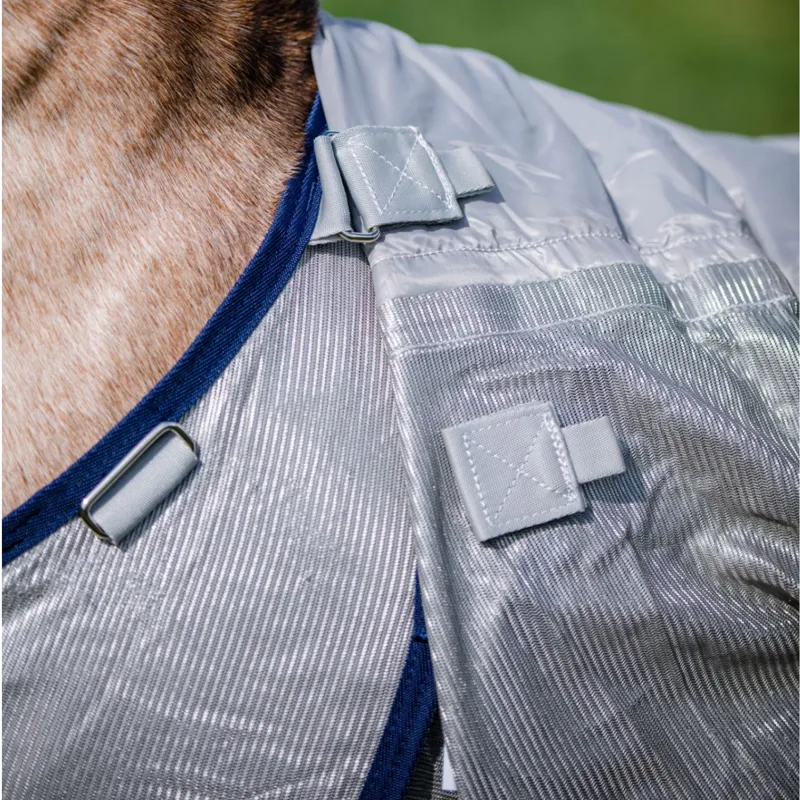 Equi-sential Fly Rug - Silver/Navy-2