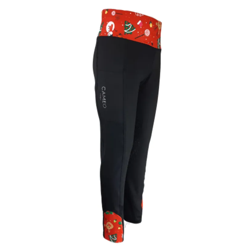 Cameo Junior Zest Riding Tights - Christmas
