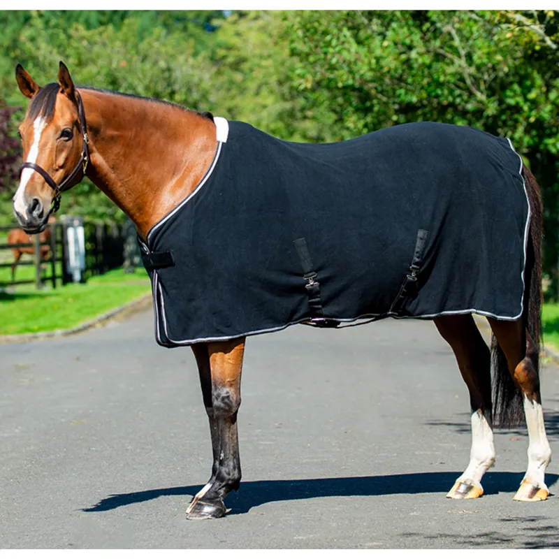 Equi-sential Fleece Cooler Rug - Black/Silver