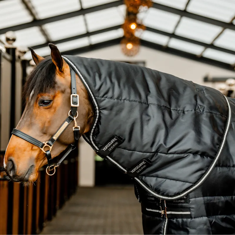 Horseware Easy-Layer 100g Stable Rug Hood - Black/Black Silver