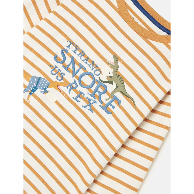 Joules Boys' Doze Days Dinosaur Jersey Pyjama Set - Blue-2