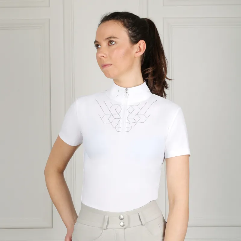 Coldstream Ledmore Diamante Show Shirt - White